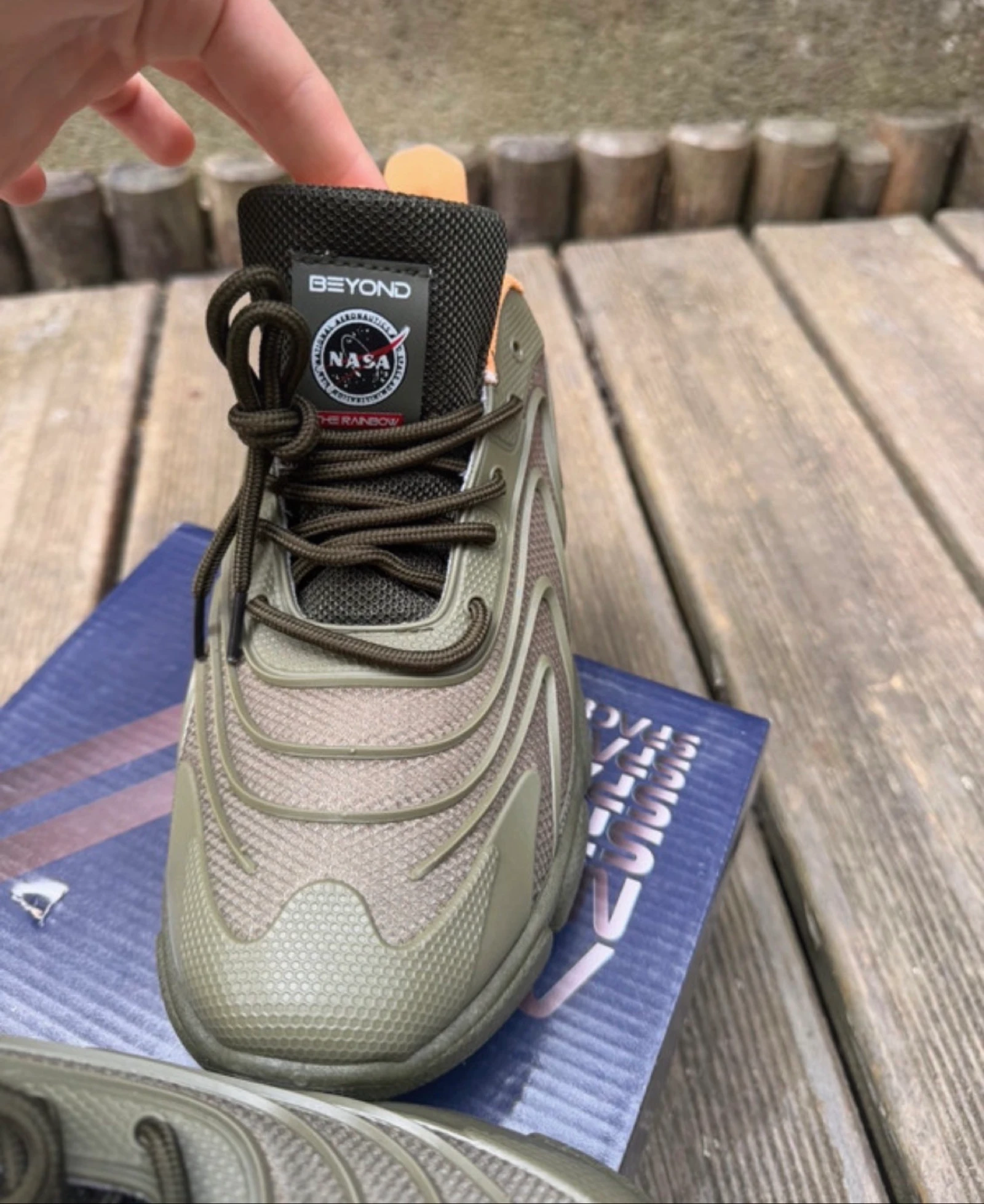 Célula NASA masculina cáqui e laranja tamanho 43 – photo 2